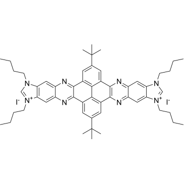 2,12-Di-tert-butyl-6,8,16,18-tetrabutyl-8,16-dihydroimidazo[4'',5'':6',7']quinoxalino[2',3':9,10]phenanthro[4,5-abc]imidazo[4,5-i]phenazine-6,18-diium iodide|CS-1580094