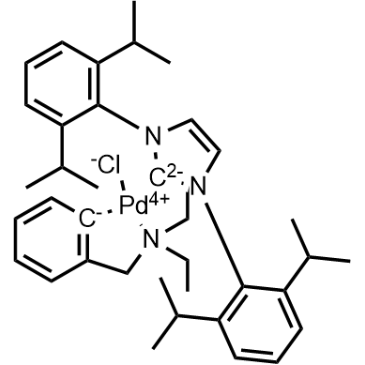 [1,3-Bis[2,6-bis(1-methylethyl)phenyl]-1,3-dihydro-2H-imidazol-2-ylidene]chloro[2-[(diethylamino-κN)methyl]phenyl-κC]palladium|CS-1580097