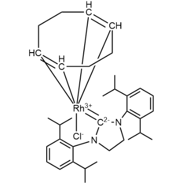 [1,3-Bis[2,6-bis(1-methylethyl)phenyl]-2-imidazolidinylidene]chloro[(1,2,5,6-η)-1,5-cyclooctadiene]rhodium|CS-1580111