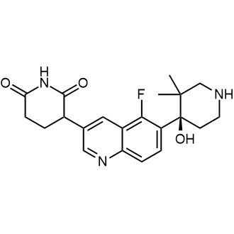 3-(5-Fluoro-6-((R)-4-hydroxy-3,3-dimethylpiperidin-4-yl)quinolin-3-yl)piperidine-2,6-dione|CS-1587137