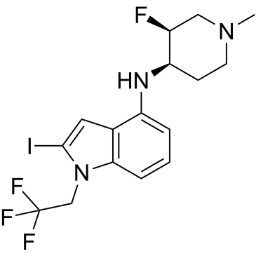 N-((3S,4R)-3-Fluoro-1-methylpiperidin-4-yl)-2-iodo-1-(2,2,2-trifluoroethyl)-1H-indol-4-amine|CS-1596027