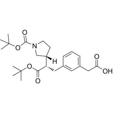 2-(3-((S)-3-(tert-Butoxy)-2-((R)-1-(tert-butoxycarbonyl)pyrrolidin-3-yl)-3-oxopropyl)phenyl)acetic acid|CS-1606994
