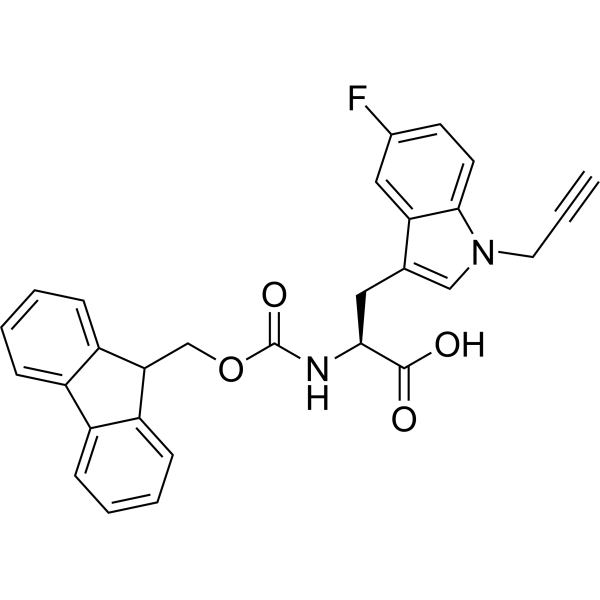 (S)-2-((((9H-Fluoren-9-yl)methoxy)carbonyl)amino)-3-(5-fluoro-1-(prop-2-yn-1-yl)-1H-indol-3-yl)propanoic acid|CS-1611732