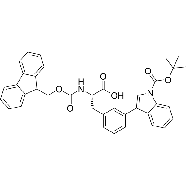 (S)-2-((((9H-Fluoren-9-yl)methoxy)carbonyl)amino)-3-(3-(1-(tert-butoxycarbonyl)-1H-indol-3-yl)phenyl)propanoic acid|CS-1611760