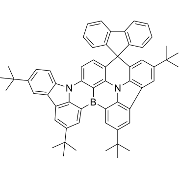 2,5,8,11-Tetra-tert-butyl-3a2,13b-diaza-6b-boraspiro[acenaphtho[1,2,3,4,5-pqrst]indeno[1,2,3-de]pentaphene-16,9'-fluoren]-1(16a),2,3a,3b,4,6,6b1(15a1),6c,6c1(9a),8,9b,11,13,13c,15-pentadecaene|CS-1612402