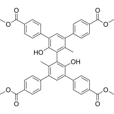 Dimethyl 2',2''-dihydroxy-5',5''-bis(4-(methoxycarbonyl)phenyl)-4',6''-dimethyl-[1,1':3',1'':3'',1'''-quaterphenyl]-4,4'''-dicarboxylate|CS-1612413