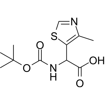 2-((tert-Butoxycarbonyl)amino)-2-(4-methylthiazol-5-yl)acetic acid|CS-1612435