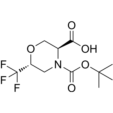 (3S,6R)-4-(tert-Butoxycarbonyl)-6-(trifluoromethyl)morpholine-3-carboxylic acid|CS-1612458