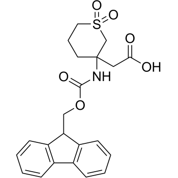 2-(3-((((9H-Fluoren-9-yl)methoxy)carbonyl)amino)-1,1-dioxidotetrahydro-2H-thiopyran-3-yl)acetic acid|CS-1612465
