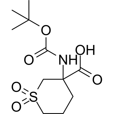 3-((tert-Butoxycarbonyl)amino)tetrahydro-2H-thiopyran-3-carboxylic acid 1,1-dioxide|CS-1612467