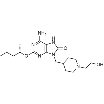 (S)-6-Amino-9-((1-(2-hydroxyethyl)piperidin-4-yl)methyl)-2-(pentan-2-yloxy)-7,9-dihydro-8H-purin-8-one|CS-1630549