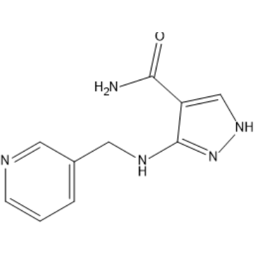 3-((3-Pyridinylmethyl)amino)-1H-pyrazole-4-carboxamide|CS-1633431