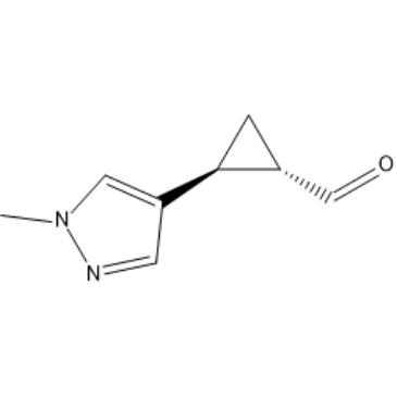 rel-(1R,2R)-2-(1-Methyl-1H-pyrazol-4-yl)cyclopropane-1-carbaldehyde|CS-1633912