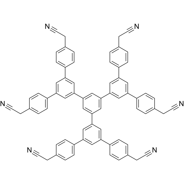 5''-(4,4''-Diacetonitrilato-[1,1':3',1''-terphenyl]-5'-yl)-4,4''''-diacetonitrilato-5',5'''-bis(4-acetonitrilatophenyl)-1,1':3',1'':3'',1''':3''',1''''-quinquephenyl|CS-1634516