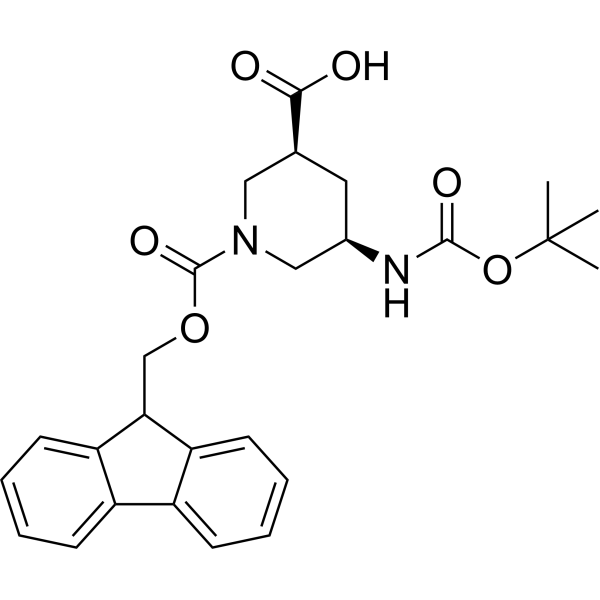rel-(3S,5R)-1-(((9H-Fluoren-9-yl)methoxy)carbonyl)-5-((tert-Butoxycarbonyl)amino)piperidine-3-carboxylic acid|CS-1634623