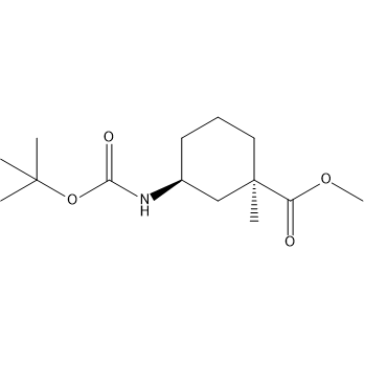 rel-Methyl (1R,3S)-3-((tert-Butoxycarbonyl)amino)-1-methylcyclohexane-1-carboxylate|CS-1634664