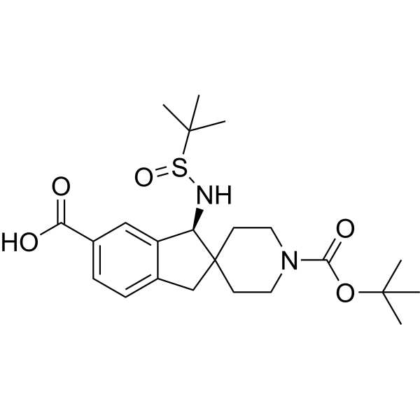 (1S)-1'-(tert-Butoxycarbonyl)-1-((tert-Butylsulfinyl)amino)-1,3-dihydrospiro[indene-2,4'-piperidine]-6-carboxylic acid|CS-1634681
