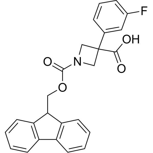 1-(((9H-Fluoren-9-yl)methoxy)carbonyl)-3-(3-fluorophenyl)azetidine-3-carboxylic acid|CS-1634782