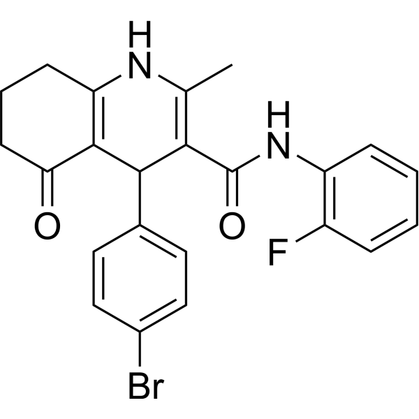 4-(4-Bromophenyl)-N-(2-fluorophenyl)-2-methyl-5-oxo-1,4,5,6,7,8-hexahydroquinoline-3-carboxamide|CS-1634787