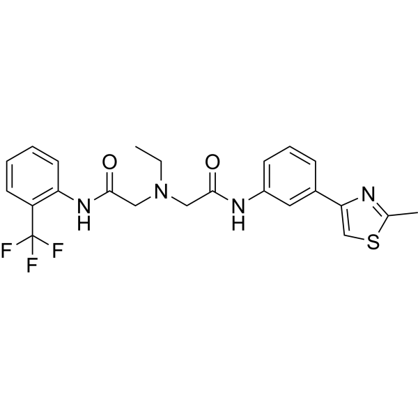 2-(Ethyl(2-((3-(2-methylthiazol-4-yl)phenyl)amino)-2-oxoethyl)amino)-N-(2-(trifluoromethyl)phenyl)acetamide|CS-1634819