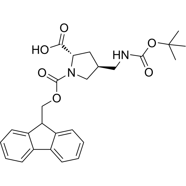 (2S,4S)-1-(((9H-Fluoren-9-yl)methoxy)carbonyl)-4-(((tert-Butoxycarbonyl)amino)methyl)pyrrolidine-2-carboxylic acid|CS-1634839