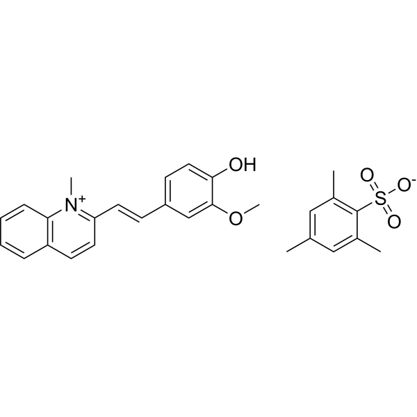 2-(4-Hydroxy-3-methoxystyryl)-1-methylquinolin-1-ium 2,4,6-trimethylbenzenesulfonate|CS-1634840