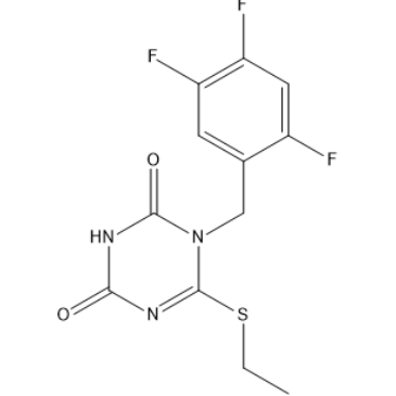 6-(Ethylthio)-1-(2,4,5-trifluorobenzyl)-1,3,5-triazine-2,4(1H,3H)-dione|CS-1634851