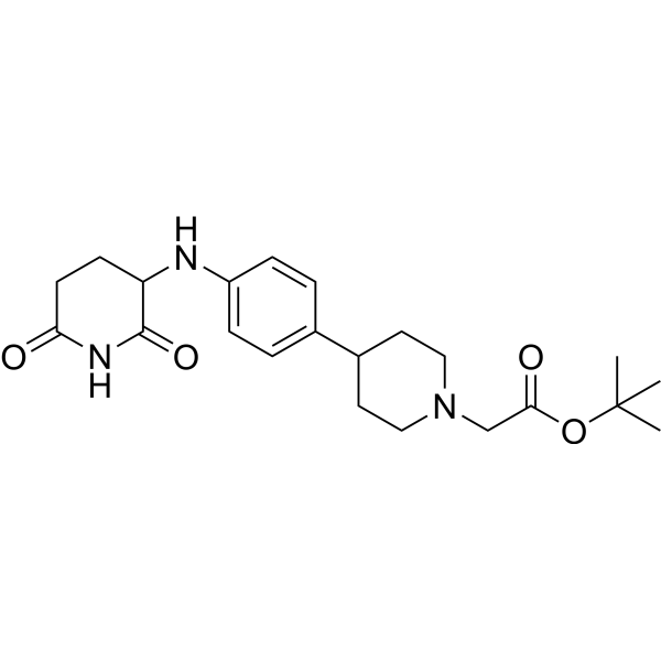 tert-Butyl 2-(4-(4-((2,6-dioxopiperidin-3-yl)amino)phenyl)piperidin-1-yl)acetate|CS-1635250