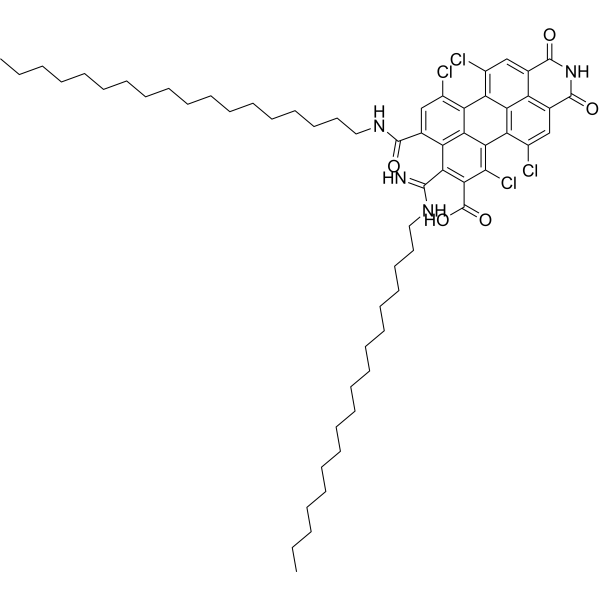 5,6,11,12-Tetrachloro-8-(N-octadecylcarbamimidoyl)-9-(octadecylcarbamoyl)-1,3-dioxo-2,3-dihydro-1H-benzo[10,5]anthra[2,1,9-def]isoquinoline-7-carboxylic acid|CS-1635315