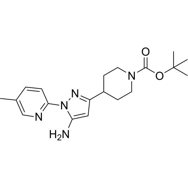 tert-Butyl 4-(5-amino-1-(5-methylpyridin-2-yl)-1H-pyrazol-3-yl)piperidine-1-carboxylate|CS-1635620