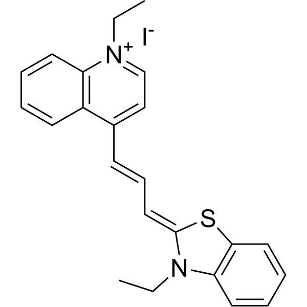1-Ethyl-4-(3-(3-ethylbenzo[d]thiazol-2(3H)-ylidene)prop-1-en-1-yl)quinolin-1-ium iodide|CS-1635639