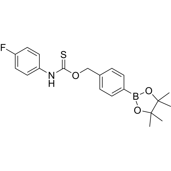 O-(4-(4,4,5,5-Tetramethyl-1,3,2-dioxaborolan-2-yl)benzyl) (4-fluorophenyl)carbamothioate|CS-1635772
