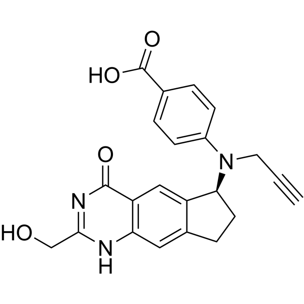 (S)-4-((2-(Hydroxymethyl)-4-oxo-4,6,7,8-tetrahydro-1H-cyclopenta[g]quinazolin-6-yl)(prop-2-yn-1-yl)amino)benzoic acid|CS-1635781