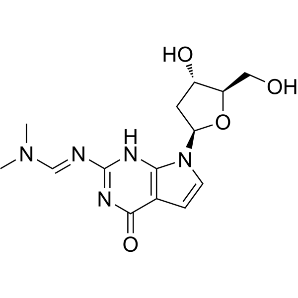 N'-(7-((2R,4S,5R)-4-Hydroxy-5-(hydroxymethyl)tetrahydrofuran-2-yl)-4-oxo-4,7-dihydro-1H-pyrrolo[2,3-d]pyrimidin-2-yl)-N,N-dimethylformimidamide|CS-1635784