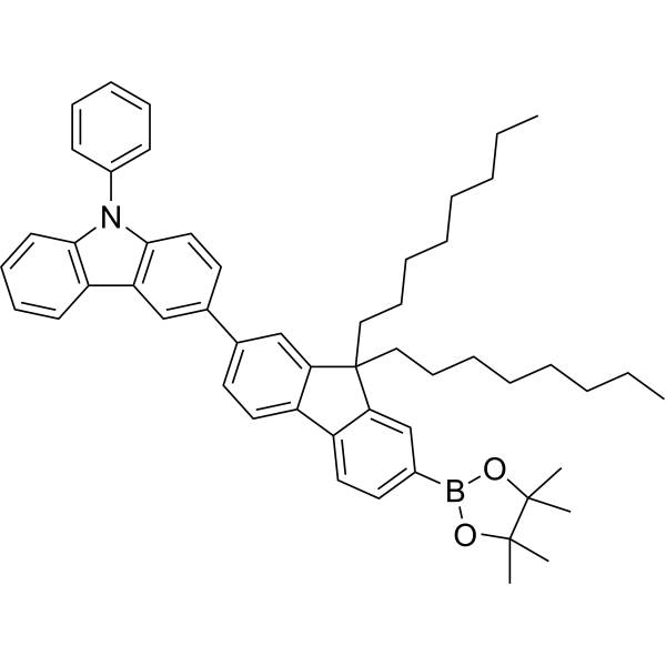 3-(9,9-Dioctyl-7-(4,4,5,5-tetramethyl-1,3,2-dioxaborolan-2-yl)-9H-fluoren-2-yl)-9-phenyl-9H-carbazole|CS-1635799