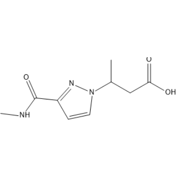 3-(3-(Methylcarbamoyl)-1H-pyrazol-1-yl)butanoic acid|CS-1635821