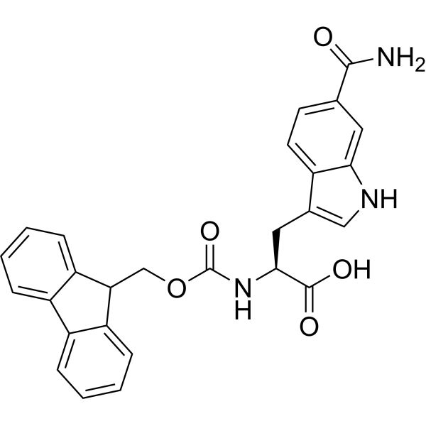 (S)-2-((((9H-Fluoren-9-yl)methoxy)carbonyl)amino)-3-(6-carbamoyl-1H-indol-3-yl)propanoic acid|CS-1635902