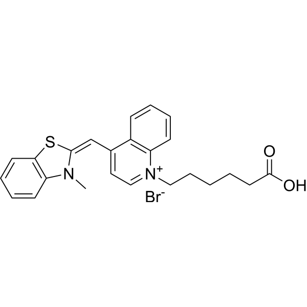 1-(5-Carboxypentyl)-4-((3-methylbenzo[d]thiazol-2(3H)-ylidene)methyl)quinolin-1-ium bromide|CS-1635927