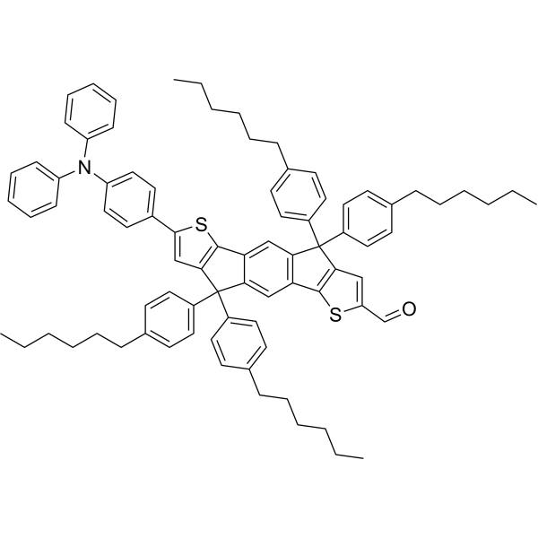 7-(4-(Diphenylamino)phenyl)-4,4,9,9-tetrakis(4-hexylphenyl)-4,9-dihydro-S-indaceno[1,2-b:5,6-b']dithiophene-2-carbaldehyde|CS-1635991
