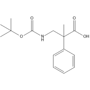 3-((tert-Butoxycarbonyl)amino)-2-methyl-2-phenylpropanoic acid|CS-1636139