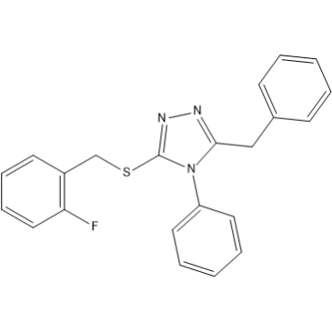 3-Benzyl-5-((2-fluorobenzyl)thio)-4-phenyl-4H-1,2,4-triazole|CS-1636183