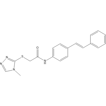2-((4-Methyl-4H-1,2,4-triazol-3-yl)thio)-N-(4-styrylphenyl)acetamide|CS-1636184