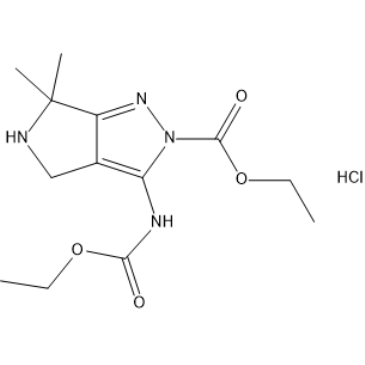 Ethyl 3-((ethoxycarbonyl)amino)-6,6-dimethyl-5,6-dihydropyrrolo[3,4-c]pyrazole-2(4H)-carboxylate hydrochloride|CS-1636204