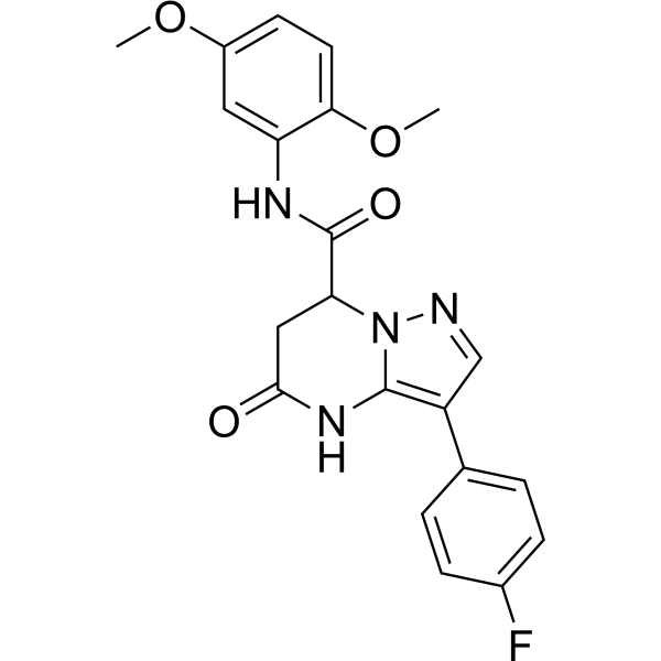 N-(2,5-Dimethoxyphenyl)-3-(4-fluorophenyl)-5-oxo-4,5,6,7-tetrahydropyrazolo[1,5-a]pyrimidine-7-carboxamide|CS-1636262