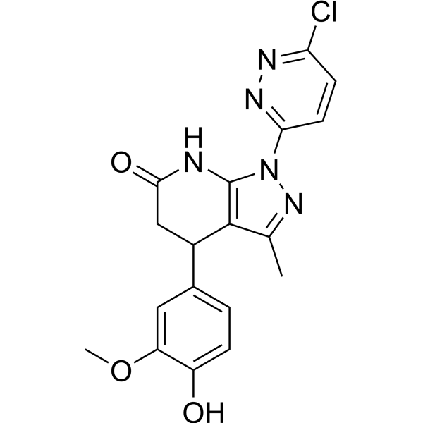 1-(6-Chloropyridazin-3-yl)-4-(4-hydroxy-3-methoxyphenyl)-3-methyl-1,4,5,7-tetrahydro-6H-pyrazolo[3,4-b]pyridin-6-one|CS-1636267