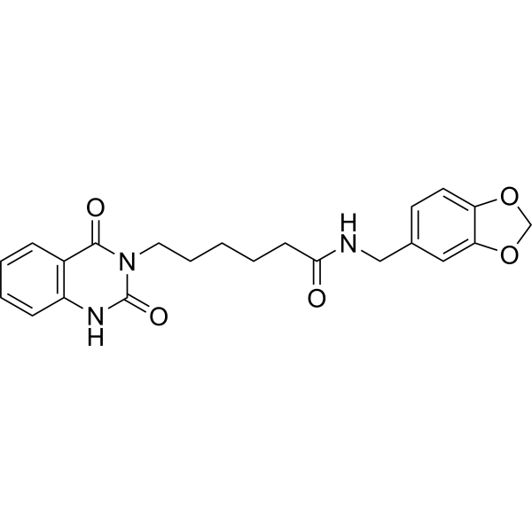 N-(Benzo[d][1,3]dioxol-5-ylmethyl)-6-(2,4-dioxo-1,4-dihydroquinazolin-3(2H)-yl)hexanamide|CS-1636269