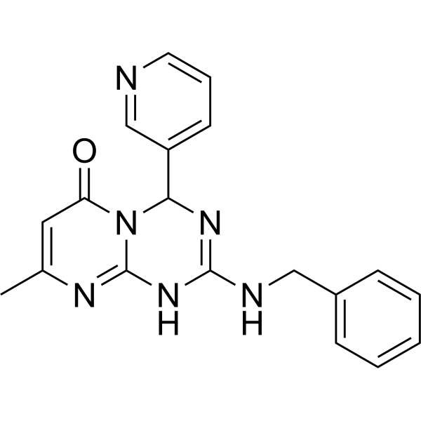 2-(Benzylamino)-8-methyl-4-(pyridin-3-yl)-1,4-dihydro-6H-pyrimido[1,2-a][1,3,5]triazin-6-one|CS-1636272