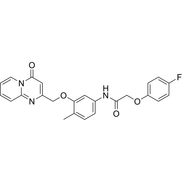 2-(4-Fluorophenoxy)-N-(4-methyl-3-((4-oxo-4H-pyrido[1,2-a]pyrimidin-2-yl)methoxy)phenyl)acetamide|CS-1636342