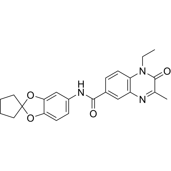 1-Ethyl-3-methyl-2-oxo-N-(spiro[benzo[d][1,3]dioxole-2,1'-cyclopentan]-5-yl)-1,2-dihydroquinoxaline-6-carboxamide|CS-1636362