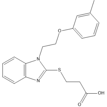 3-((1-(2-(m-tolyloxy)ethyl)-1H-benzo[d]imidazol-2-yl)thio)propanoic acid|CS-1636374